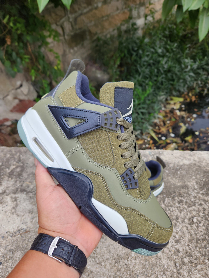 Jordan Air Jordan 4 Retro Olive Canvas Sneakers