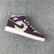 Jordan Air Jordan 1 Mid Kids' Sneakers White and Purple