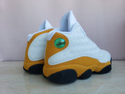 Air Jordan 13 White and Yellow Basketball Sneakers