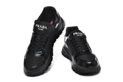 Prada Black Lace-Up Sneakers with Chunky Sole