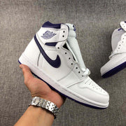 Jordan Air Jordan 1 Court Purple High-Top Sneakers White Purple CD0461-151