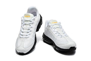 Nike Air Max White and Black Sneakers with Orange Swoosh