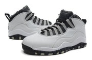 Air Jordan 10 White and Grey Women's Sneakers