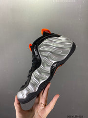 Nike Air Foamposite Pro Halloween Silver Black Orange Sneakers