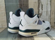 Jordan 4 White and Dark Green Sneakers