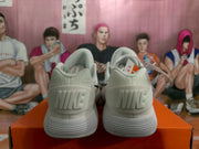 Nike White Knit-Style Sneakers with Black Swoosh