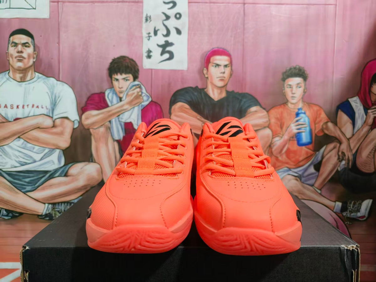 Jordan Orange Low-Top Basketball Sneakers