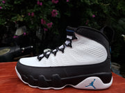 Air Jordan 9 White Black Blue Men's Sneakers