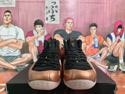 Nike Rose Gold Black Basketball Sneakers